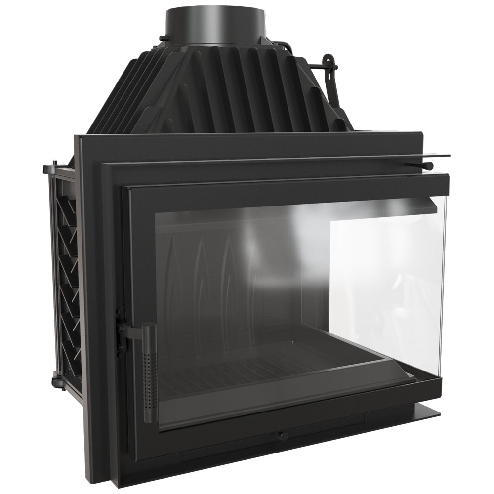 Camino a legna in ghisa Kratki SIMPLE destra 15 kW Ø 200 Ecodesign EEK A